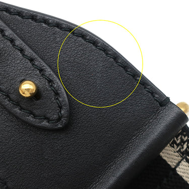クリスチャン・ディオール Christian Dior サドルバッグ ミニ ブラック レザー 2WAYバッグ ゴールド金具 黒 ハンドバッグ ショルダー
