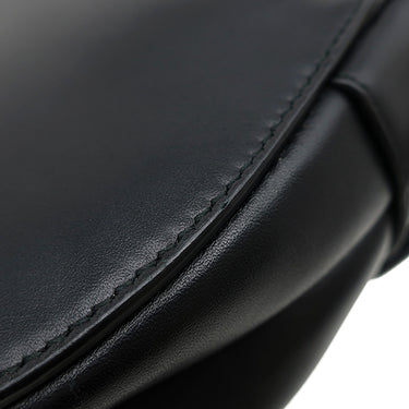 クリスチャン・ディオール Christian Dior サドルバッグ ミニ ブラック レザー 2WAYバッグ ゴールド金具 黒 ハンドバッグ ショルダー