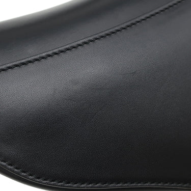 クリスチャン・ディオール Christian Dior サドルバッグ ミニ ブラック レザー 2WAYバッグ ゴールド金具 黒 ハンドバッグ ショルダー