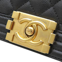 シャネル CHANEL ボーイシャネル 20 A67085 ブラック キャビアスキン ショルダーバッグ ゴールド金具 チェーンバッグ