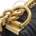 シャネル CHANEL ボーイシャネル 20 A67085 ブラック キャビアスキン ショルダーバッグ ゴールド金具 チェーンバッグ