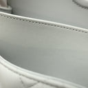シャネル CHANEL マトラッセ Wフラップ チェーンショルダー ライトグレー ラムスキン ショルダーバッグ シャンパンゴールド金具 ブルーグレー ココマーク