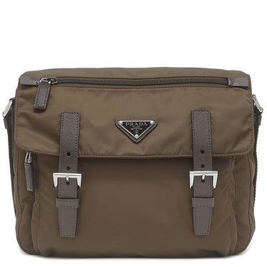 プラダ PRADA Re-Nylon ショルダーバッグ 1BD953 ブラウン ナイロン リサイクルポリアミド ショルダーバッグ シルバー金具 斜め掛け