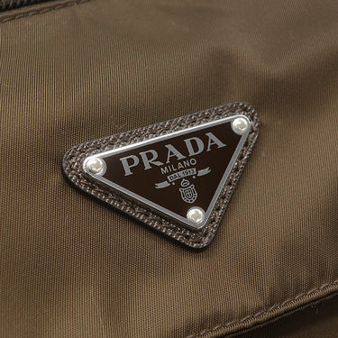 プラダ PRADA Re-Nylon ショルダーバッグ 1BD953 ブラウン ナイロン リサイクルポリアミド ショルダーバッグ シルバー金具 斜め掛け
