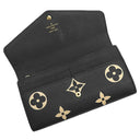 ルイヴィトン LOUIS VUITTON ポルトフォイユ サラ M80496 ブラック×ベージュ モノグラムアンプラント 長財布 ゴールド金具 フラップ