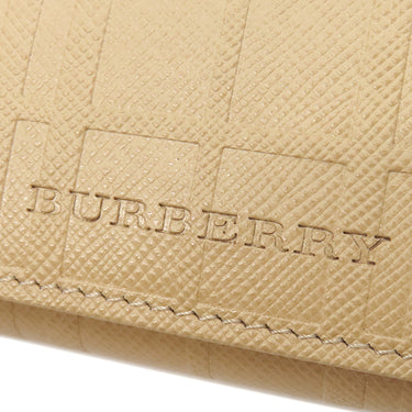 バーバリー BURBERRY チェック 4連 キーケース ベージュ レザー キーケース シルバー金具 4本 鍵入れ