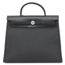 エルメス HERMES エールバッグジップPM 31 ブラック トワルオフィシエ ヴァッシュハンター 2WAYバッグ シルバー金具 黒 鍵1本欠品