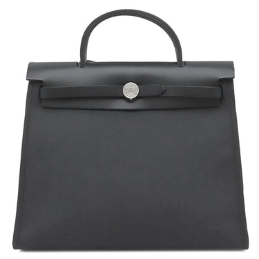 エルメス HERMES エールバッグジップPM 31 ブラック トワルオフィシエ ヴァッシュハンター 2WAYバッグ シルバー金具 黒 鍵1本欠品