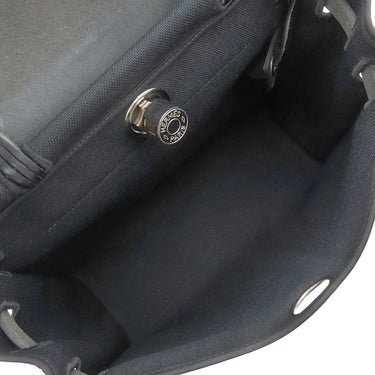 エルメス HERMES エールバッグジップPM 31 ブラック トワルオフィシエ ヴァッシュハンター 2WAYバッグ シルバー金具 黒 鍵1本欠品