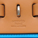 エルメス HERMES エールバッグジップPM 31 ルトゥルネ ミント×ナチュラル×ブルーアズテック トワルオフィシエ ヴァッシュハンター ショルダーバッグ シルバー金具 緑 茶 水色
