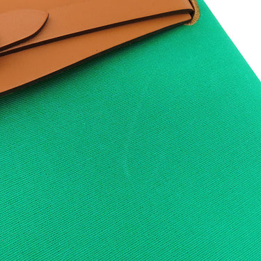 エルメス HERMES エールバッグジップPM 31 ルトゥルネ ミント×ナチュラル×ブルーアズテック トワルオフィシエ ヴァッシュハンター ショルダーバッグ シルバー金具 緑 茶 水色