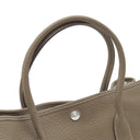 エルメス HERMES ガーデンパーティー PM 36 エトゥープ ネゴンダ トートバッグ シルバー金具 グレージュ オールレザー