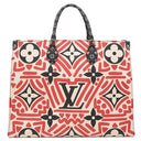 ルイヴィトン LOUIS VUITTON LVクラフティ オンザゴー GM M45358 クレームルージュ モノグラムキャンバス ジャイアントモノグラムキャンバス トートバッグ ゴールド金具 ショルダー