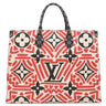 ルイヴィトン LOUIS VUITTON LVクラフティ オンザゴー GM M45358 クレームルージュ モノグラムキャンバス ジャイアントモノグラムキャンバス トートバッグ ゴールド金具 ショルダー