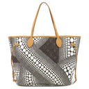 ルイヴィトン LOUIS VUITTON ネヴァーフル MM M40684 モノグラム×ホワイト モノグラムキャンバス トートバッグ ゴールド金具 茶 草間彌生