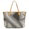 ルイヴィトン LOUIS VUITTON ネヴァーフル MM M40684 モノグラム×ホワイト モノグラムキャンバス トートバッグ ゴールド金具 茶 草間彌生