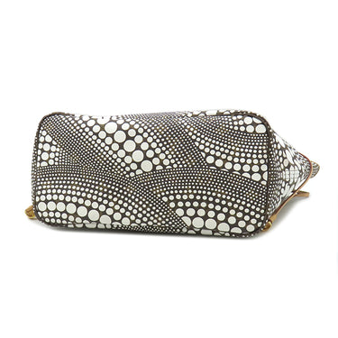 ルイヴィトン LOUIS VUITTON ネヴァーフル MM M40684 モノグラム×ホワイト モノグラムキャンバス トートバッグ ゴールド金具 茶 草間彌生