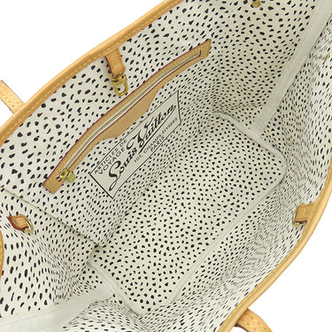 ルイヴィトン LOUIS VUITTON ネヴァーフル MM M40684 モノグラム×ホワイト モノグラムキャンバス トートバッグ ゴールド金具 茶 草間彌生