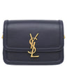 イヴ・サンローラン Yves Saint Laurent ソルフェリーノ 634306 ネイビー レザー ショルダーバッグ ゴールド金具 YSL ロゴプレート カサンドラロゴ