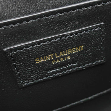 イヴ・サンローラン Yves Saint Laurent ソルフェリーノ 634306 ネイビー レザー ショルダーバッグ ゴールド金具 YSL ロゴプレート カサンドラロゴ
