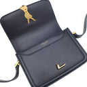 イヴ・サンローラン Yves Saint Laurent ソルフェリーノ 634306 ネイビー レザー ショルダーバッグ ゴールド金具 YSL ロゴプレート カサンドラロゴ