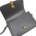 イヴ・サンローラン Yves Saint Laurent ソルフェリーノ 634306 グレー レザー ショルダーバッグ ゴールド金具 YSL ロゴプレート カサンドラロゴ