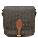 サンローラン SAINT LAURENT ル モノグラム ミディアム サッチェル 668582 チェスナット PVC レザー ショルダーバッグ ゴールド金具 茶 YSL ロゴ 総柄