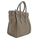 セリーヌ CELINE ラゲージ マイクロショッパー 189793 スリ レザー ハンドバッグ シルバー金具 グレージュ
