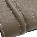 セリーヌ CELINE ラゲージ マイクロショッパー 189793 スリ レザー ハンドバッグ シルバー金具 グレージュ