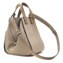 ロエベ LOEWE ハンモック ドローストリング スモール サンド レザー ソフトカーフスキン 2WAYバッグ ゴールド金具 グレージュ 茶 ハンドバッグ ショルダー