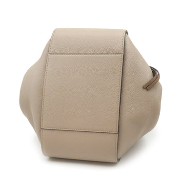 ロエベ LOEWE ハンモック ドローストリング スモール サンド レザー ソフトカーフスキン 2WAYバッグ ゴールド金具 グレージュ 茶 ハンドバッグ ショルダー