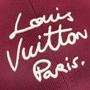 ルイヴィトン LOUIS VUITTON LV スクリプト M5188M ボルドー コットン ポリエステル キャップ ゴールド金具