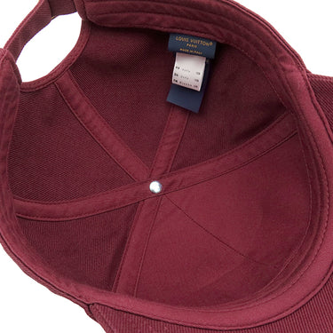 ルイヴィトン LOUIS VUITTON LV スクリプト M5188M ボルドー コットン ポリエステル キャップ ゴールド金具