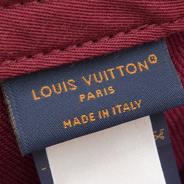 ルイヴィトン LOUIS VUITTON LV スクリプト M5188M ボルドー コットン ポリエステル キャップ ゴールド金具
