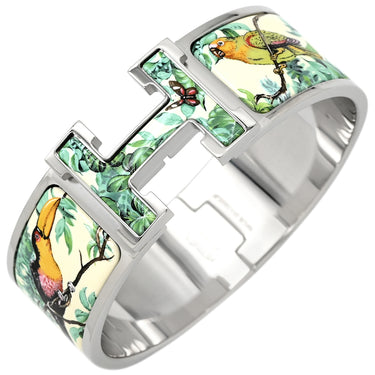 エルメス HERMES クリック クラックH 赤道直下 H306420FPM5PM トロピカル メタル エナメル ブレスレット シルバー金具 新品 未使用 ラージ
