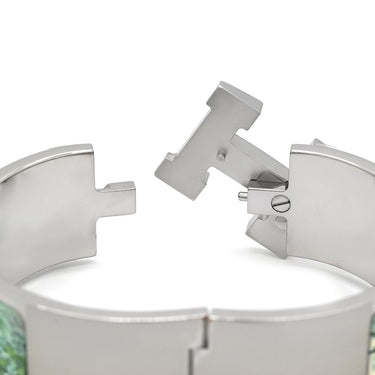 エルメス HERMES クリック クラックH 赤道直下 H306420FPM5PM トロピカル メタル エナメル ブレスレット シルバー金具 新品 未使用 ラージ