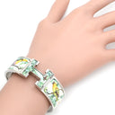 エルメス HERMES クリック クラックH 赤道直下 H306420FPM5PM トロピカル メタル エナメル ブレスレット シルバー金具 新品 未使用 ラージ