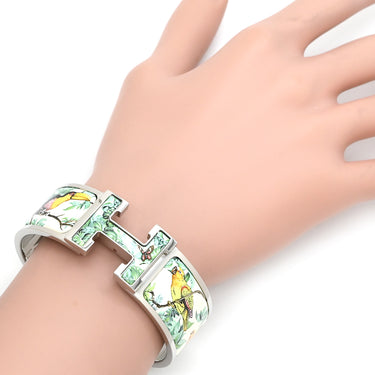 エルメス HERMES クリック クラックH 赤道直下 H306420FPM5PM トロピカル メタル エナメル ブレスレット シルバー金具 新品 未使用 ラージ