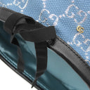 グッチ GUCCI GGラメ 603409 ブルー ウール ナイロン レザー 14039 ベレー帽 青
