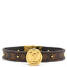 ルイヴィトン LOUIS VUITTON ブラスレ LVサークル リバーシブル M6173E ブラウン×ブラック モノグラムキャンバス レザー ブレスレット ゴールド金具 茶 黒 モノグラム
