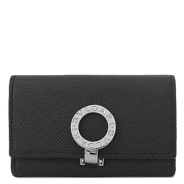 ブルガリ BVLGARI ブルガリブルガリ 30422 ブラック グレインレザー キーケース シルバー金具 黒 6連 6本