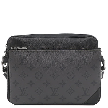 ルイヴィトン LOUIS VUITTON トリオ メッセンジャー M69443 モノグラムエクリプス モノグラムエクリプス モノグラムエクリプスリバースキャンバス ショルダーバッグ シルバー金具 黒 グレー