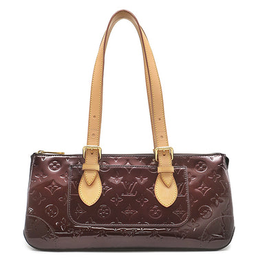 ルイヴィトン LOUIS VUITTON ローズウッド アヴェニュー M93510 アマラント モノグラムヴェルニ ハンドバッグ ゴールド金具 ショルダー