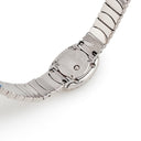 腕時計 カルティエ Cartier ミニベニュワール W15189L2 クオーツ レディース K18WG無垢 ダイヤ アイボリー ローマン オーバル 青針