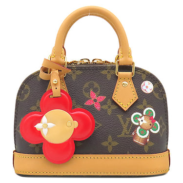 ルイヴィトン LOUIS VUITTON ナノ アルマ M12199 モノグラム×キャンディレッド モノグラムキャンバス ショルダーバッグ ゴールド金具 ヴィヴィエンヌ ホリデー コレクション