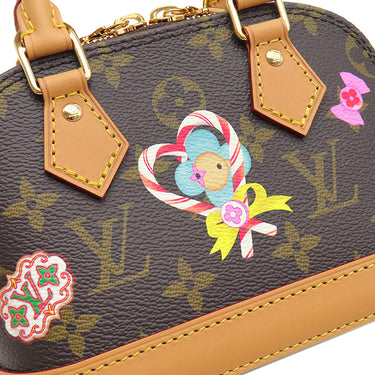 ルイヴィトン LOUIS VUITTON ナノ アルマ M12199 モノグラム×キャンディレッド モノグラムキャンバス ショルダーバッグ ゴールド金具 ヴィヴィエンヌ ホリデー コレクション