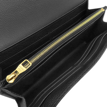 ルイヴィトン LOUIS VUITTON ポルトフォイユ サラ M82257 ノワール モノグラムアンプラント 長財布 ゴールド金具 エンヴェロップ型 フラップ