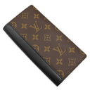 ルイヴィトン LOUIS VUITTON ポルトフォイユ ブラザ M69410 モノグラムマカサー モノグラムマカサー 長財布 シルバー金具 茶 黒 二つ折り財布