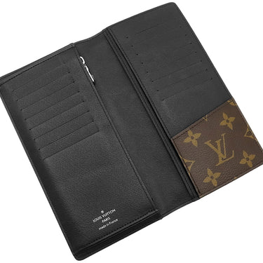 ルイヴィトン LOUIS VUITTON ポルトフォイユ ブラザ M69410 モノグラムマカサー モノグラムマカサー 長財布 シルバー金具 茶 黒 二つ折り財布