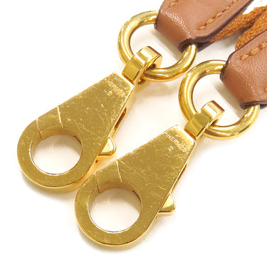 エルメス HERMES バンドリエール サングル ジグザグ ゴールド×ホワイト スイフト トワルコットン ショルダーストラップ シルバー金具 茶 白